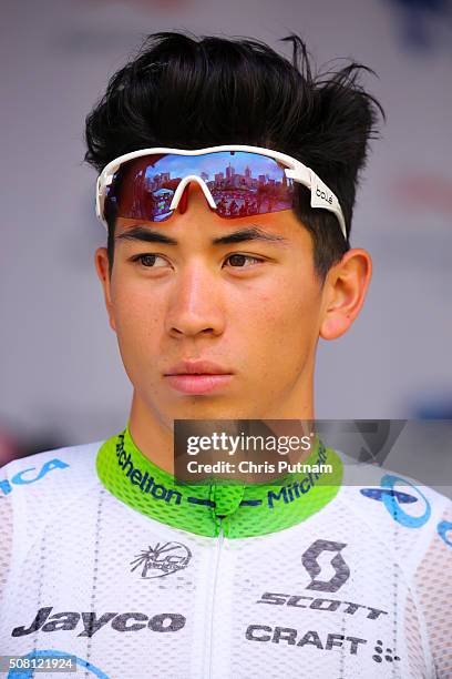 Caleb Ewan of Team Orice Greenedge seen before the Prologue stage on the first day of the Jayco Herald Sun Tour 2016 on February 03, 2016 in...