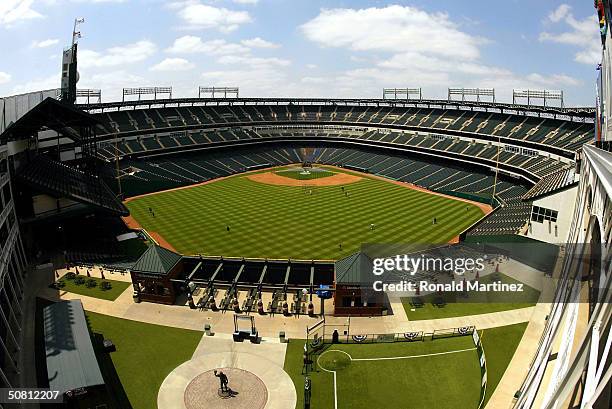 General view of Ameriquest Field in Arlington on May 7, 2004 in Arlington, Texas. The Texas Rangers and Ameriquest Mortgage Company announced a...