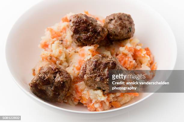 stew with meatballs. - belgium stamp stock pictures, royalty-free photos & images