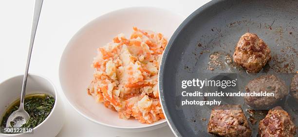 stew with meatballs. - belgium stamp stock pictures, royalty-free photos & images