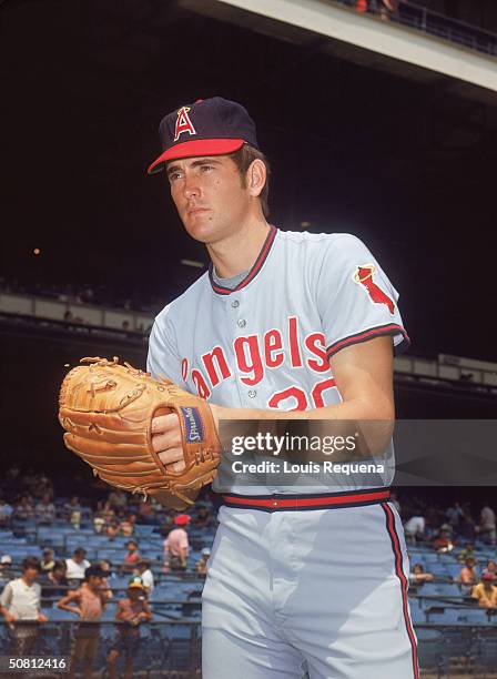 Nolan Ryan of the California Angels poses for a portrait. Ryan played for the Angels from 1972-1979.