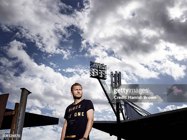 Footballer Almen Abdi is photographed for Sports magazine on August 27, 2015 in London, England.