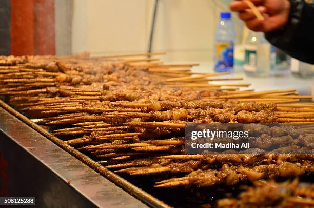 chinese street food - baskey stock pictures, royalty-free photos & images