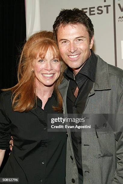 Actor Tim Daly and wife Amy Van Nostrand pose at the screening of "House Of D" during the 2004 Tribeca Film Festival May 7, 2004 in New York City.