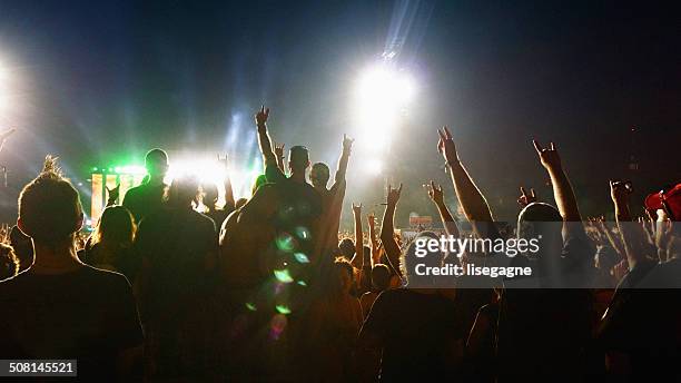 crowd at a music concert - popular music concert 個照片及圖片檔