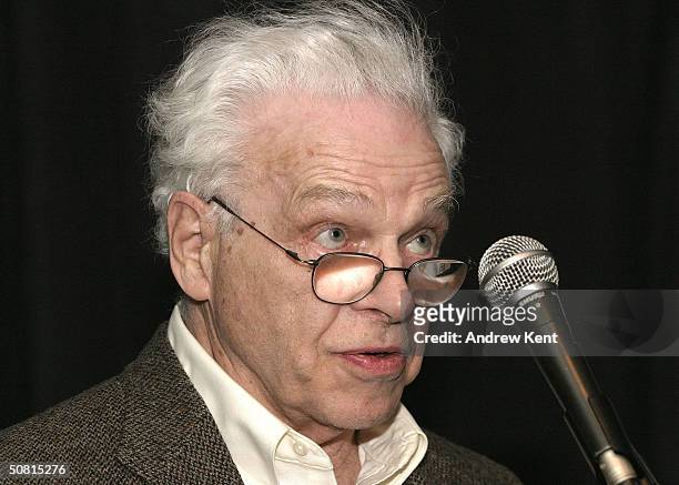 David Sayre speaks at the Unraveling The Code: Rosalind Franklin and DNA panel during the 2004 Tribeca Film Festival May 8, 2004 in New York City.