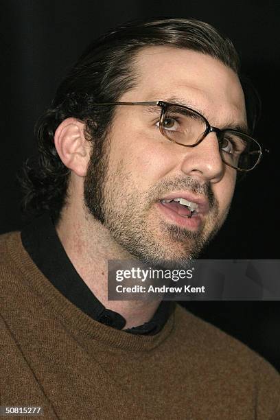 Paul Schneider speaks at the Unraveling The Code: Rosalind Franklin and DNA panel during the 2004 Tribeca Film Festival May 8, 2004 in New York City.