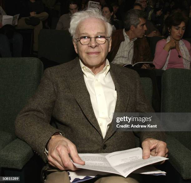 David Sayre poses at the Unraveling The Code: Rosalind Franklin and DNA panel during the 2004 Tribeca Film Festival May 8, 2004 in New York City.