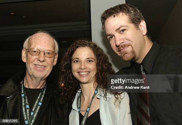 Camille Cellucci and director David Baxter at the Unraveling The Code: Rosalind Franklin and DNA panel during the 2004 Tribeca Film Festival May 8,...