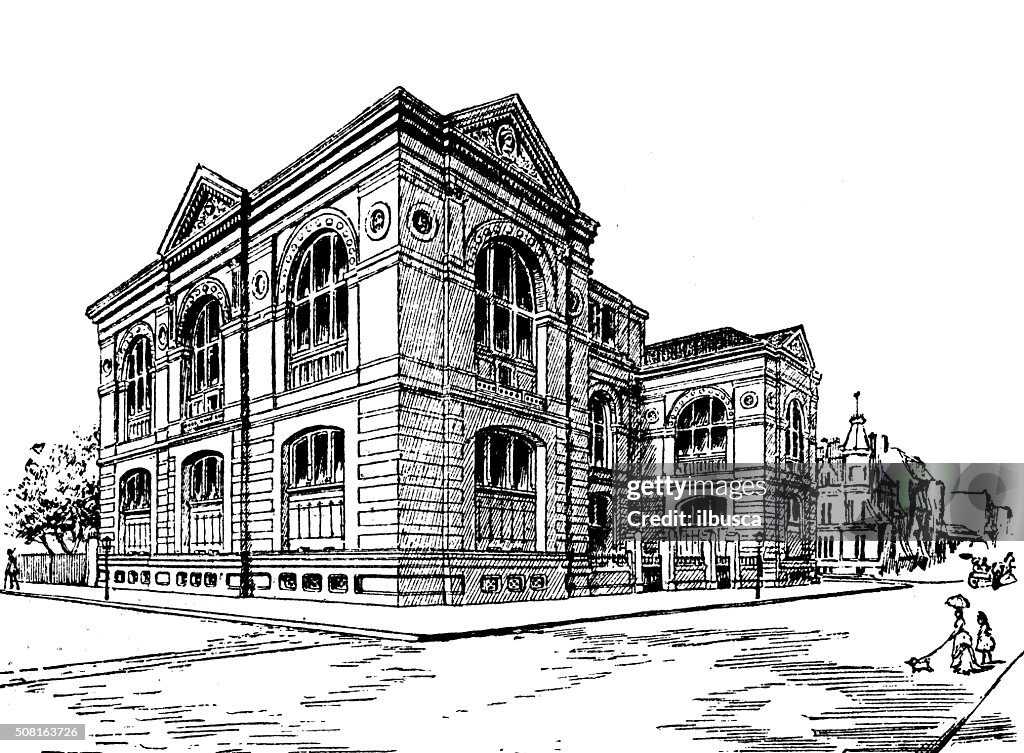 Antique illustration of Lenox Library, New York