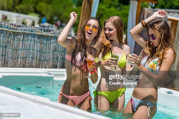 let's dance! - hot tub party stock pictures, royalty-free photos & images