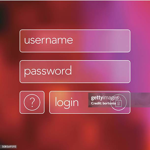 illustrations, cliparts, dessins animés et icônes de fenêtre de connexion ultra-légère - username and password icon