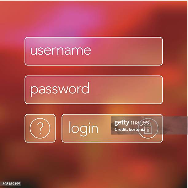 illustrations, cliparts, dessins animés et icônes de fenêtre de connexion ultra-légère - username and password icon