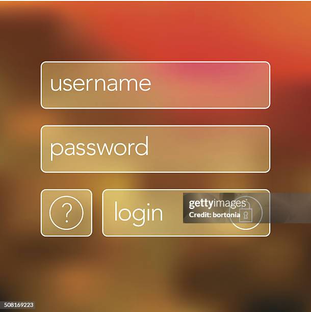 illustrations, cliparts, dessins animés et icônes de fenêtre de connexion ultra-légère - username and password icon