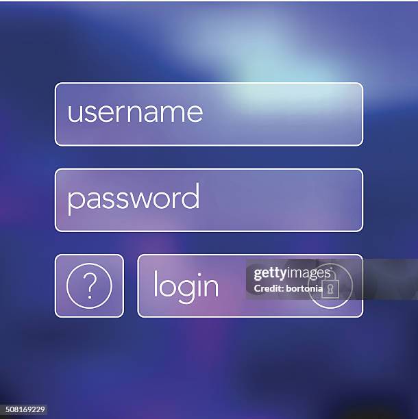 illustrations, cliparts, dessins animés et icônes de fenêtre de connexion ultra-légère - username and password icon