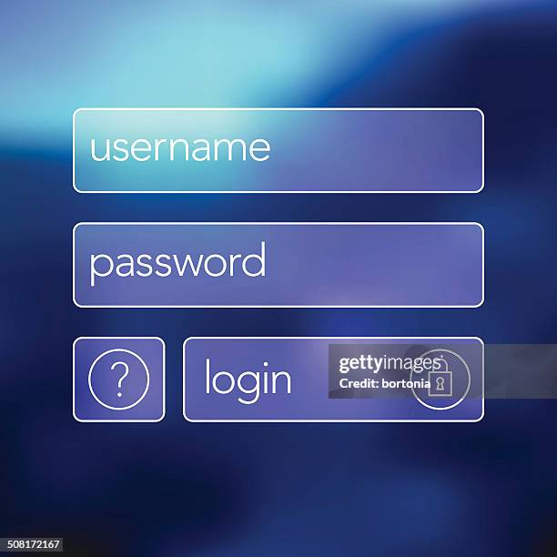 illustrations, cliparts, dessins animés et icônes de fenêtre de connexion ultra-légère - username and password icon
