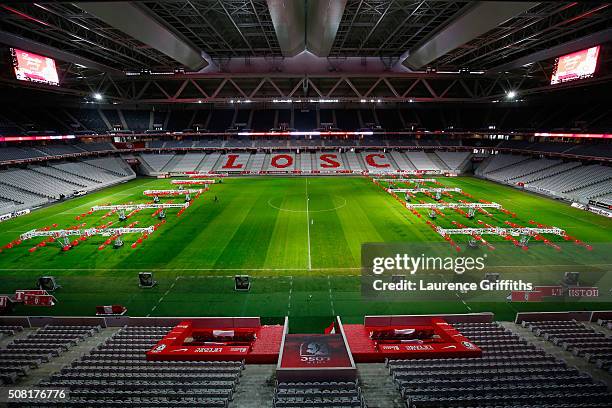 General Views of Stade Pierre Mauroy on February 2, 2016 in Lille, France.