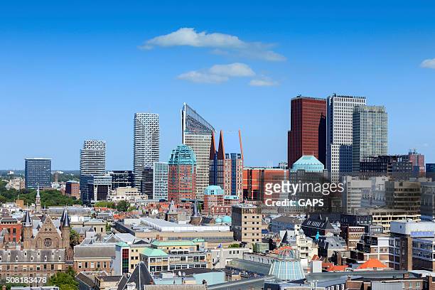 空から見たヘイグの中心街 - ハーグ ストックフォトと画像