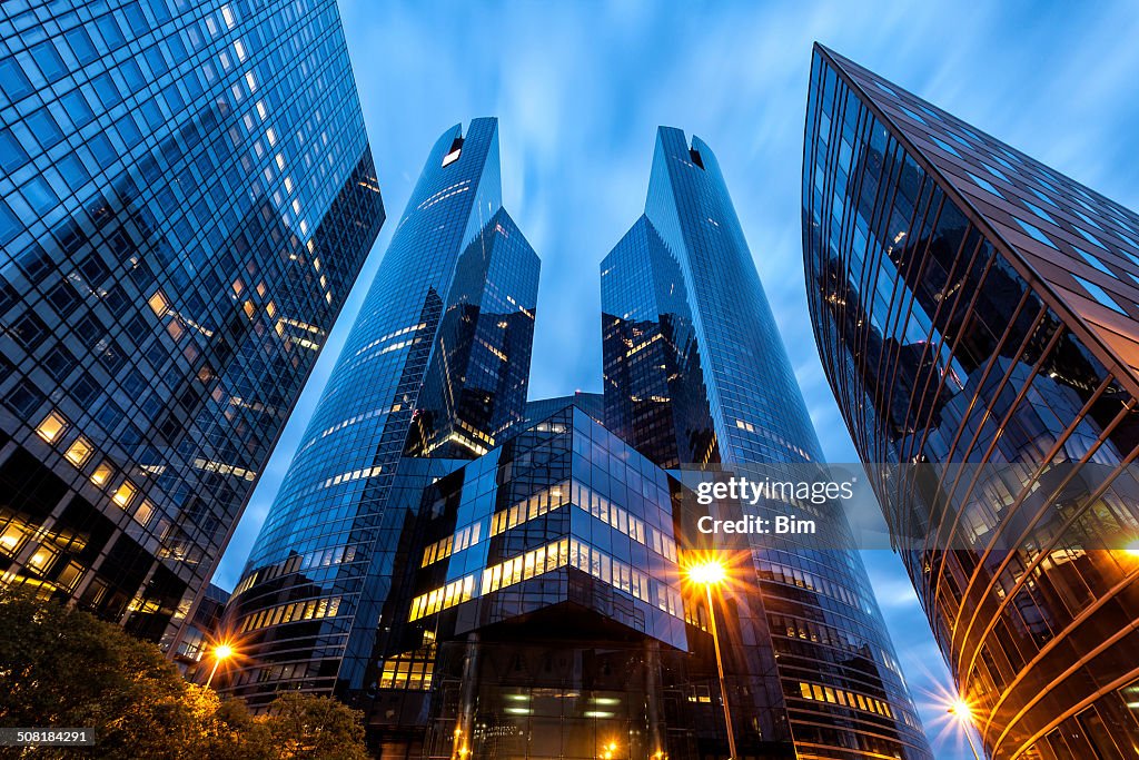 Office Buildings in Financial District La Defense, Paris, France