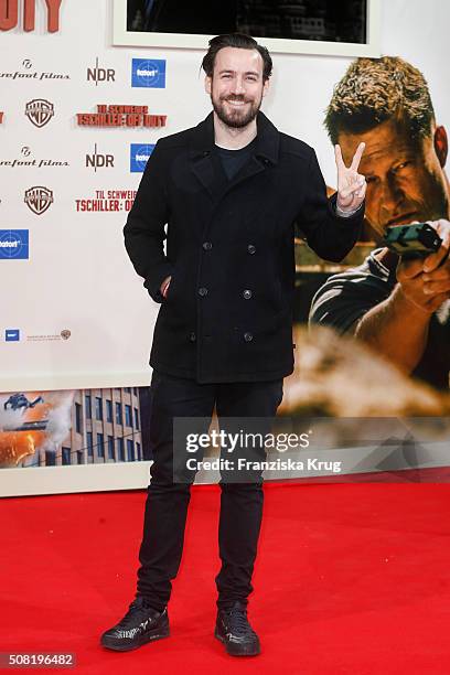 Jan Koeppen attends the 'Tschiller: Off Duty' German Premiere on February 3 in Berlin, Germany.