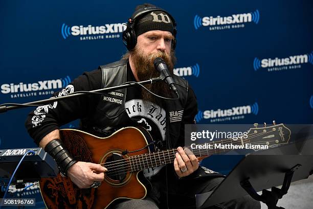 Zakk Wylde performs live at the SiriusXM Studios on February 3, 2016 in New York City.