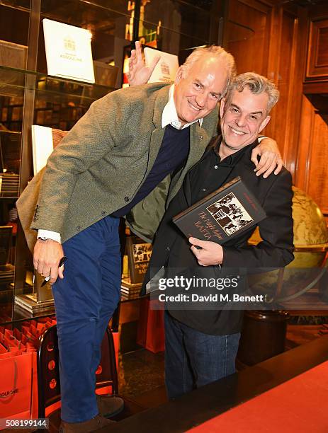 Charles Finch and Danny Huston attend the launch of "The Night Before BAFTA" by Charles Finch at Maison Assouline on February 3, 2016 in London,...