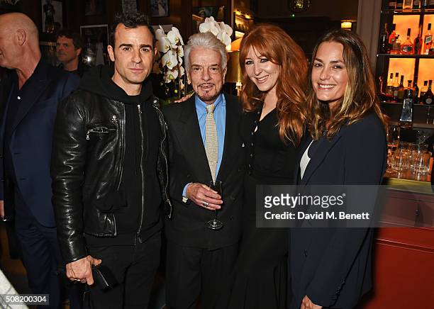 Justin Theroux, Nicky Haslam, Charlotte Tilbury and Yasmin Le Bon attend the launch of "The Night Before BAFTA" by Charles Finch at Maison Assouline...