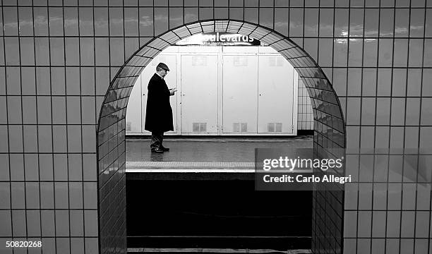Man waits for car in the Metro station May 6, 2004 in Paris, France. Recently the CIA has warned the French domestic counter-intelligence agency of a...