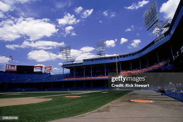 General view of Tiger Stadium circa 1989 in Detroit, Michigan.