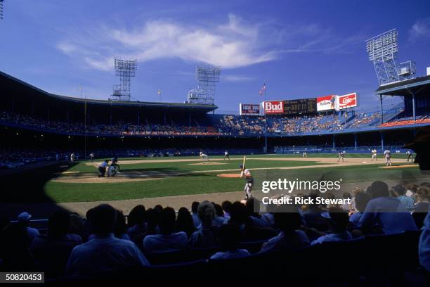 General view of Tiger Stadium circa 1988 in Detroit, Michigan.