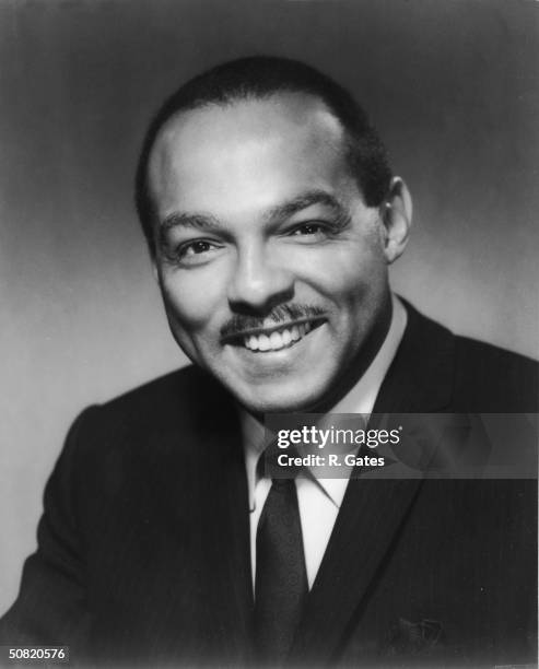 Studio portrait of American politician Carl Stokes , 1960s. Stokes became the first African-American mayor of a major American city when elected...