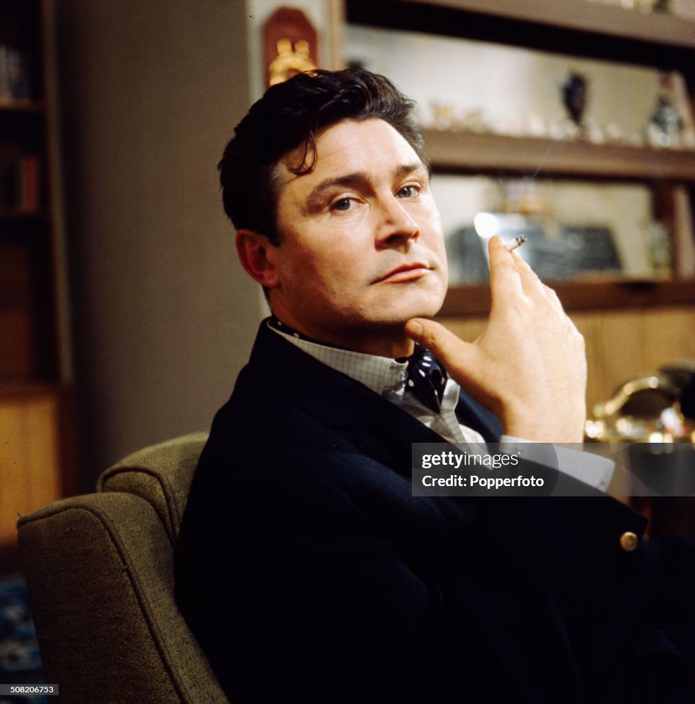 Welsh actor Ronald Lewis posed on the set of the television drama