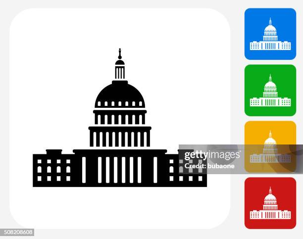 congress icon flat graphic design - congress icon stock illustrations