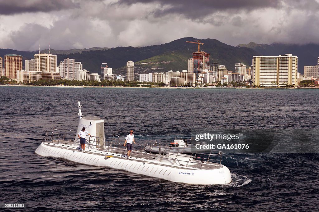 Submarine crew on the submarine