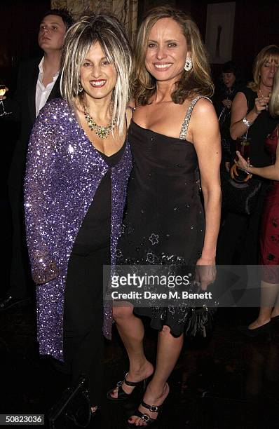 Elizabeth Emanuelle and a guest attend the afterparty following the press night for "Beautiful And Damned," a new musical based on the lives of...
