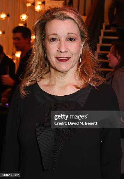 Cast member Linda Emond attends the press night after party for "The Master Builder" at The Old Vic Theatre on February 3, 2016 in London, England.