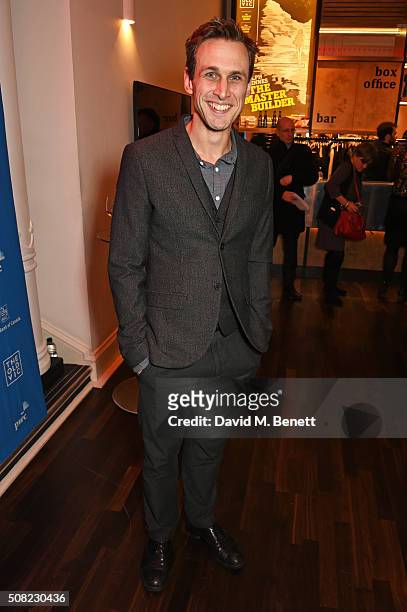 Cast member Martin Hutson attends the press night after party for "The Master Builder" at The Old Vic Theatre on February 3, 2016 in London, England.