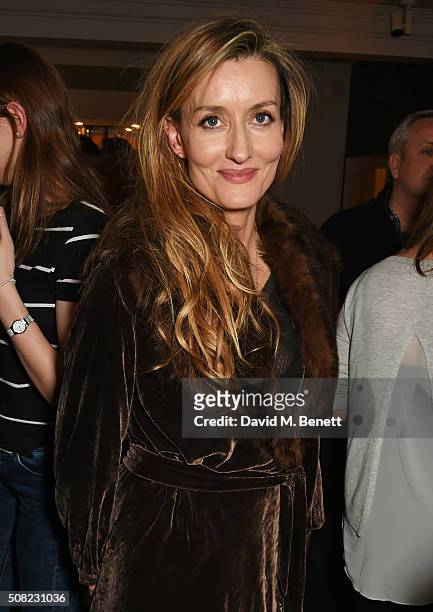 Natascha McElhone attends the press night after party for "The Master Builder" at The Old Vic Theatre on February 3, 2016 in London, England.