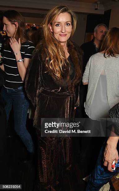 Natascha McElhone attends the press night after party for "The Master Builder" at The Old Vic Theatre on February 3, 2016 in London, England.