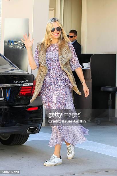 Molly Sims is seen on February 03, 2016 in Los Angeles, California.