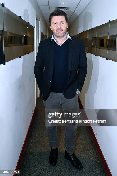 Actor Philippe Lellouche presents the Theater Play 'Tout a refaire', performed at Theatre de la Madeleine, during the 'Vivement Dimanche' French TV...