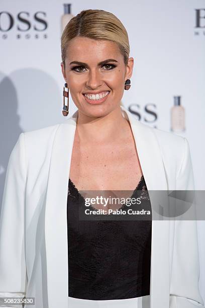 Adriana Abenia attends the 'Man of Today' campaign photocall at the Eurobuilding Hotel on February 3, 2016 in Madrid, Spain.