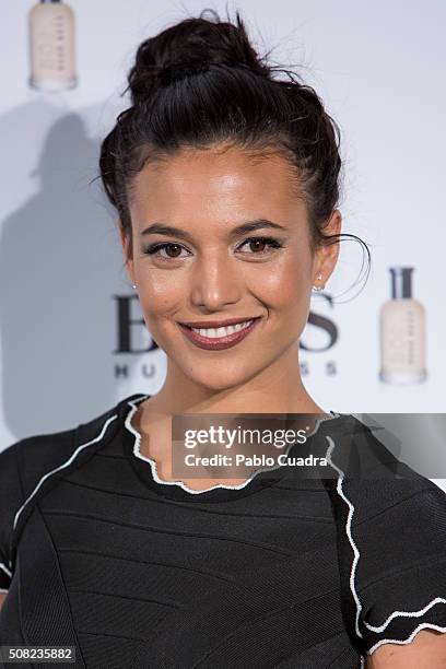 Elisa Mouliaa attends the 'Man of Today' campaign photocall at the Eurobuilding Hotel on February 3, 2016 in Madrid, Spain.