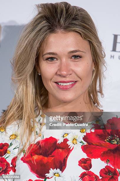 Carla Pereira attends the 'Man of Today' campaign photocall at the Eurobuilding Hotel on February 3, 2016 in Madrid, Spain.