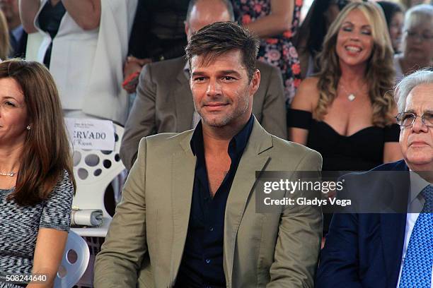 Ricky Martin receives a Star on the Puerto Rico Walk of Fame, Paseo de la Fama, on February 3, 2016 in San Juan, Puerto Rico.