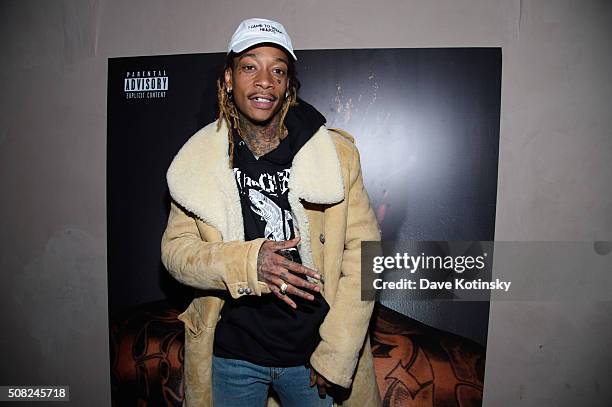 Wiz Khalifa attends his NYC Listening Event on February 3, 2016 in New York City.