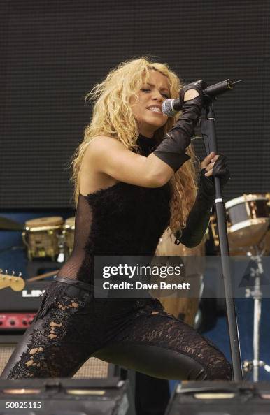 Brazilian pop star Shakira performs on stage at the Prince's Trust