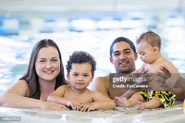 play date at the pool - baby bath stock pictures, royalty-free photos & images