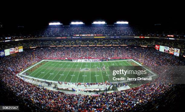 General view picture of FedEx Field during the game between the Washington Redskins and the Philadelphia Eagles on December 27, 2003 in Washington,...