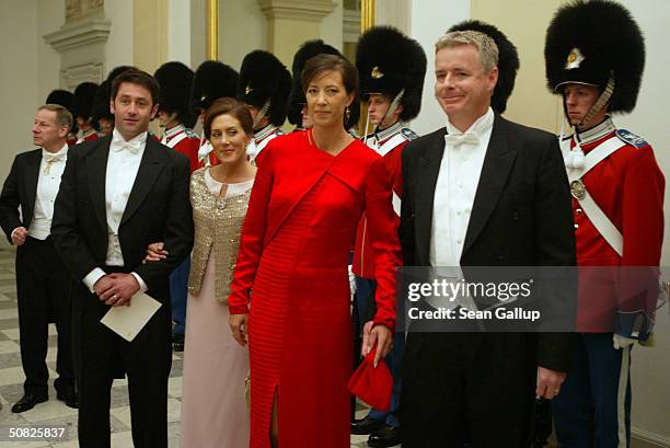 Craig Stephens, sisters to Mary Donaldson, Jane Alison Stephens and Patricia Anne Bailey, and Scott Bailey attend a celebratory dinner at...